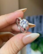 Floral Halo Crystal Ring