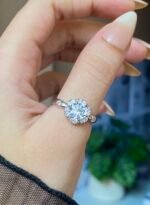 Floral Halo Crystal Ring - Image 2