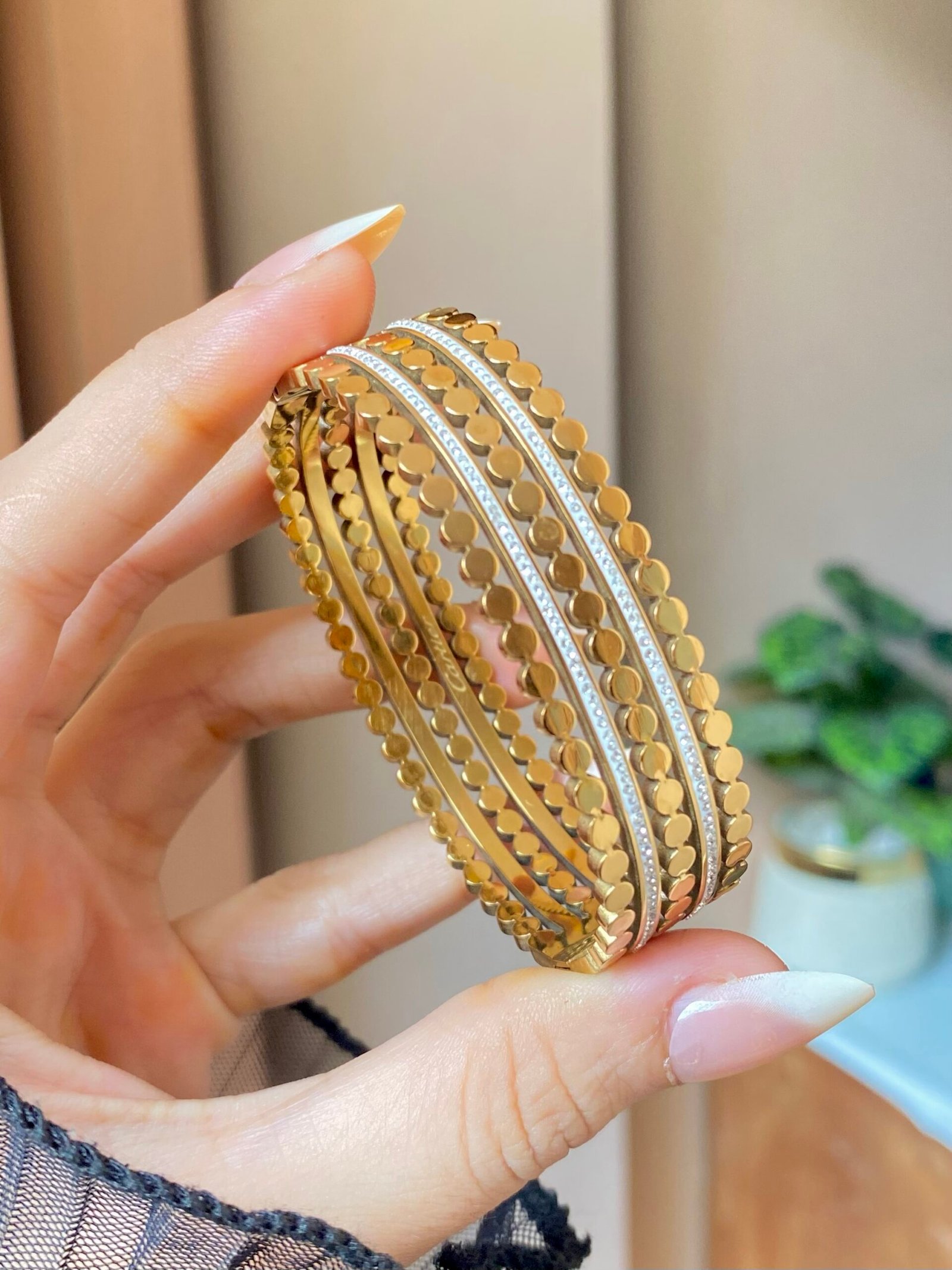 img_2801-2 Triple layer marigold handcuff - Image 1