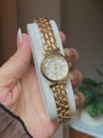 Channel golden white dial watch - Image 3