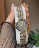 Duo tone beaded strap watch - Image 2