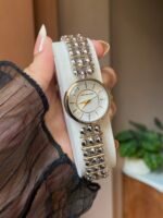 Silver beaded strap watch - Image 3