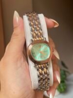 Dainty green piget watch