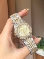 Diamond link ice duo watch